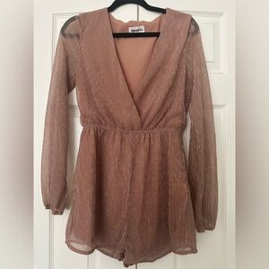 Sheer rose gold Romper